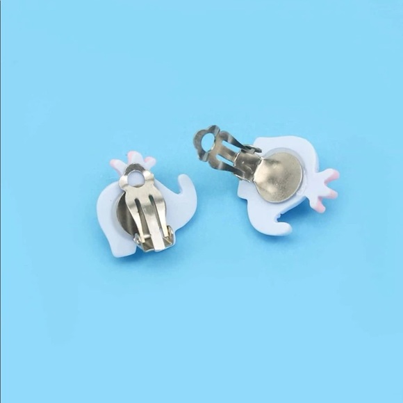 Elephant Clip On Earrings - Picture 4 of 4